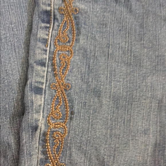 COS medium Wash Boho Hippie Embellished Jeans - Picture 3 of 8